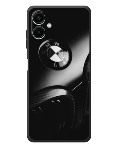 Чехол для Samsung Galaxy A08 с картинкой «Эмблема BMW — макро»