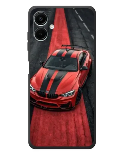 Чехол для Samsung Galaxy A08 с картинкой «BMW на красной дорожке»
