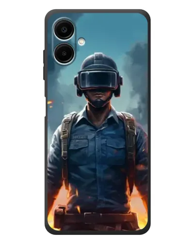 Чехол для Samsung Galaxy A08 с картинкой «PUBG — реалистичный герой»