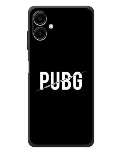 Чехол для Samsung Galaxy A08 с картинкой «PUBG — белый логотип»