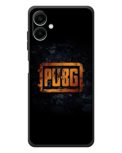 Чехол для Samsung Galaxy A08 с картинкой «PUBG — золотой логотип»