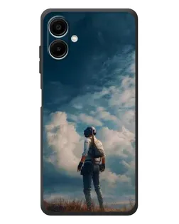Чехол для Samsung Galaxy A08 с картинкой «Герой PUBG на скале» Чехол для Samsung Galaxy A08 с картинкой «Герой PUBG на скале»