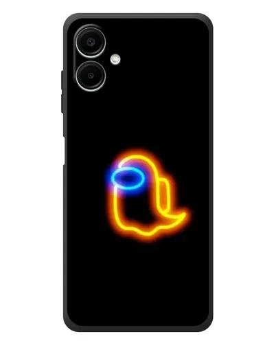Чехол для Samsung Galaxy A08 с картинкой «Among Us неоновое сияние»