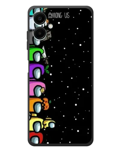 Чехол для Samsung Galaxy A08 с картинкой «Команда Among Us»