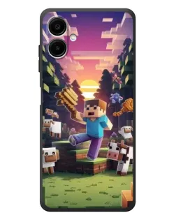 Чехол для Samsung Galaxy A08 с картинкой «Стив на ферме» Чехол для Samsung Galaxy A08 с картинкой «Стив на ферме»