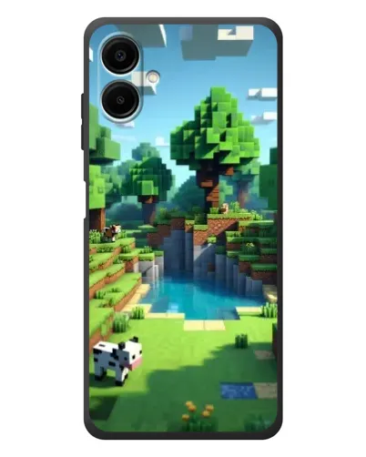 Чехол для Samsung Galaxy A08 с картинкой «Minecraft летний день»