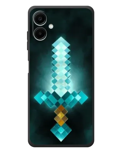 Чехол для Samsung Galaxy A08 с картинкой «Алмазный меч неон»
