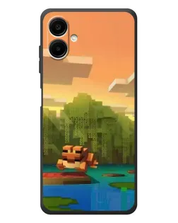 Чехол для Samsung Galaxy A08 с картинкой «Майнкрафт закат солнца» Чехол для Samsung Galaxy A08 с картинкой «Майнкрафт закат солнца»