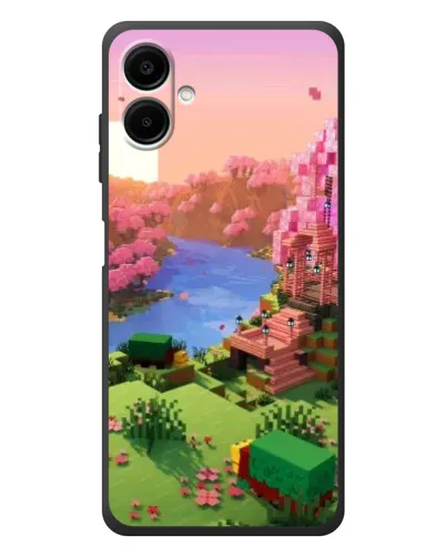 Чехол для Samsung Galaxy A08 с картинкой «Розовое дерево Minecraft»