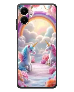 Чехол для Samsung Galaxy A08 с картинкой «Радуга и единороги» Чехол для Samsung Galaxy A08 с картинкой «Радуга и единороги»