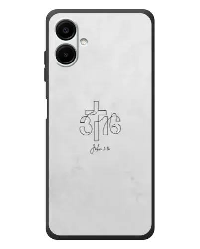 Чехол для Samsung Galaxy A08 с картинкой «Иоанна 3:16 Крест»
