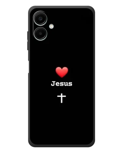 Чехол для Samsung Galaxy A08 с картинкой «Сердце - Jesus»