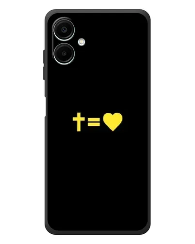 Чехол для Samsung Galaxy A08 с картинкой «Сердце и Крест»
