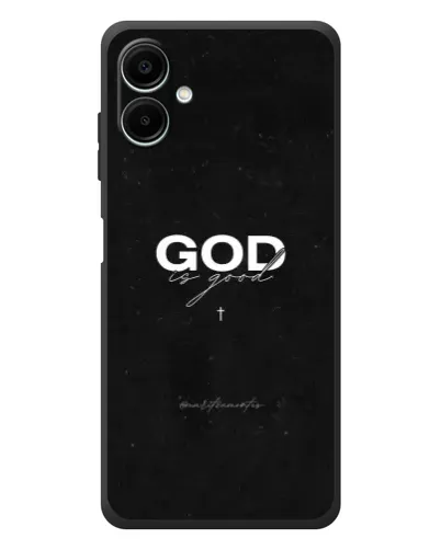 Чехол для Samsung Galaxy A08 с картинкой «GOD — Бог над всем»