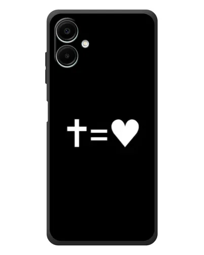Чехол для Samsung Galaxy A08 с картинкой «Крест и Сердце»