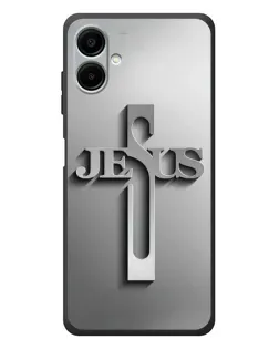 Чехол для Samsung Galaxy A08 с картинкой «Металлический крест Jesus» Чехол для Samsung Galaxy A08 с картинкой «Металлический крест Jesus»