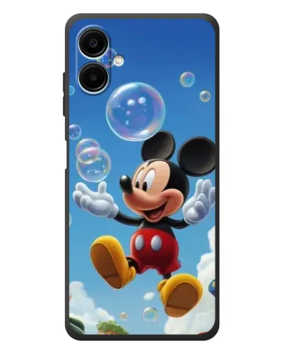 Чехол для Samsung Galaxy A08 с картинкой «Mickey и мыльные пузыри»