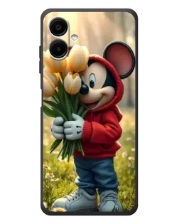 Чехол для Samsung Galaxy A08 с картинкой «Микки с тюльпанами» Чехол для Samsung Galaxy A08 с картинкой «Микки с тюльпанами»