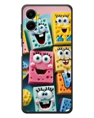 Чехол для Samsung Galaxy A08 с картинкой «Цветные губки»