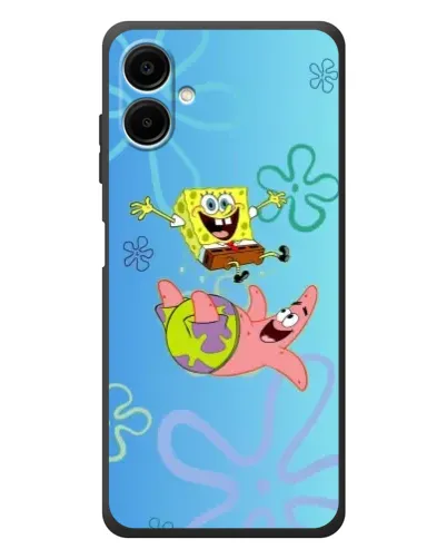 Чехол для Samsung Galaxy A08 с картинкой «Спанч Боб и Патрик»