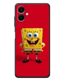 Чехол для Samsung Galaxy A08 с картинкой «Спанч Боб на красном» Чехол для Samsung Galaxy A08 с картинкой «Спанч Боб на красном»