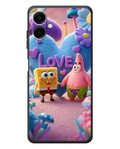 Чехол для Samsung Galaxy A08 с картинкой «Губка Боб Патрик»