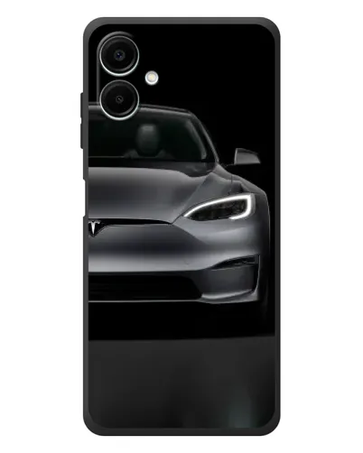 Чехол для Samsung Galaxy A08 с картинкой «Tesla Model S Look»