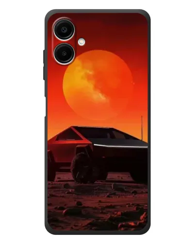 Чехол для Samsung Galaxy A08 с картинкой «Cybertruck на Марсе»