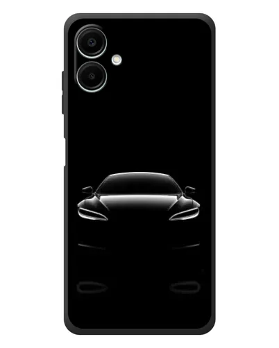 Чехол для Samsung Galaxy A08 с картинкой «Силуэт Tesla Night»