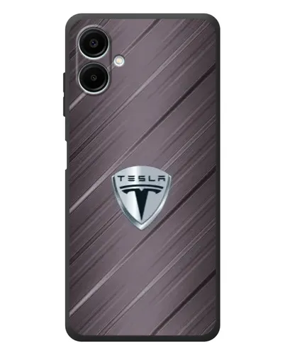 Чехол для Samsung Galaxy A08 с картинкой «Металлическая текстура Tesla»