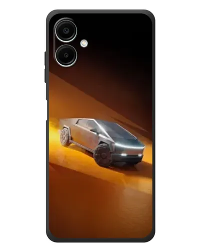 Чехол для Samsung Galaxy A08 с картинкой «Cybertruck в пустыне»