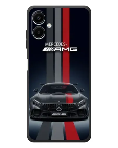Чехол для Samsung Galaxy A08 с картинкой «Mercedes — белый карбон»
