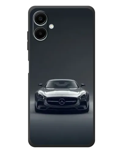 Чехол для Samsung Galaxy A08 с картинкой «Mercedes на черном»