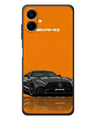 Чехол для Samsung Galaxy A08 с картинкой «Оранжевый Mercedes AMG»