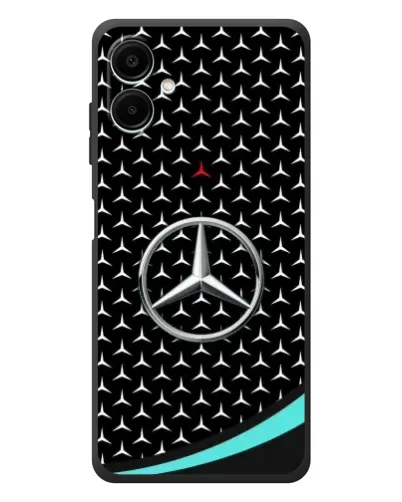 Чехол для Samsung Galaxy A08 с картинкой «Mercedes — бирюзовый акцент»