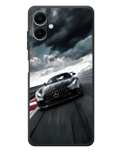 Чехол для Samsung Galaxy A08 с картинкой «Гоночный Mercedes AMG»