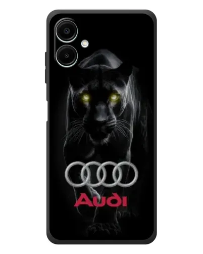 Чехол для Samsung Galaxy A08 с картинкой «Пантера и Audi» Чехол для Samsung Galaxy A08 с картинкой «Пантера и Audi»