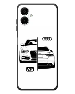 Чехол для Samsung Galaxy A08 с картинкой «Audi — контрастный дизайн» Чехол для Samsung Galaxy A08 с картинкой «Audi — контрастный дизайн»
