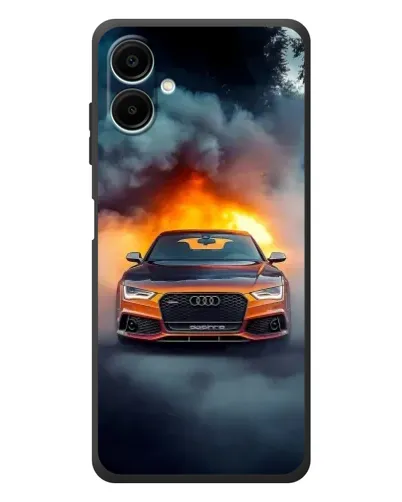 Чехол для Samsung Galaxy A08 с картинкой «Audi в огненном дыму» Чехол для Samsung Galaxy A08 с картинкой «Audi в огненном дыму»