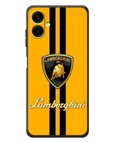 Чехол для Samsung Galaxy A08 с картинкой «Lamborghini Stripe желтый»