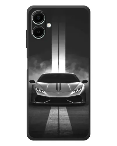 Чехол для Samsung Galaxy A08 с картинкой «Lamborghini симметрия дорог»