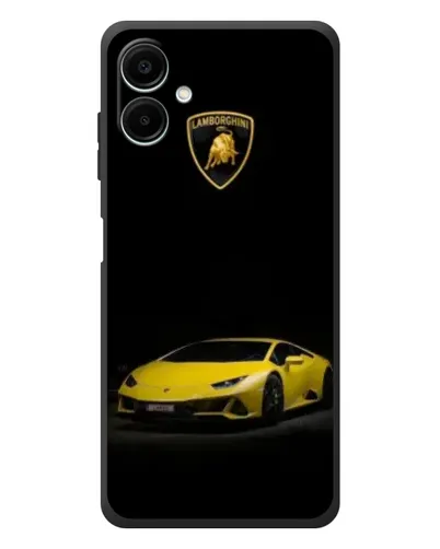 Чехол для Samsung Galaxy A08 с картинкой «Lamborghini желтый акцент»