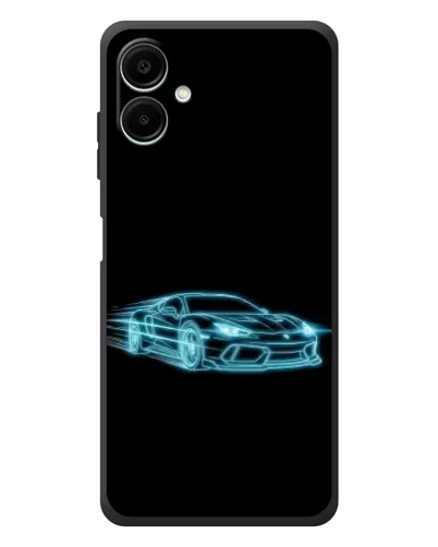 Чехол для Samsung Galaxy A08 с картинкой «Неоновый контур Lamborghini»