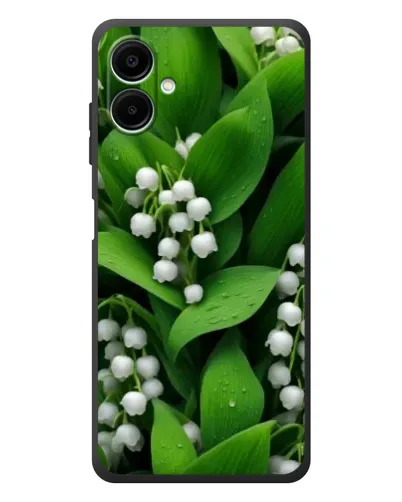 Чехол для Samsung Galaxy A08 с картинкой «Ландыши в зелени»
