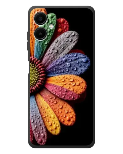 Чехол для Samsung Galaxy A08 с картинкой «Радужный цветок»
