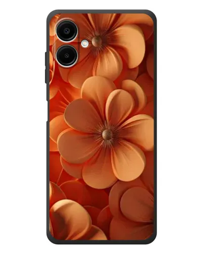 Чехол для Samsung Galaxy A08 с картинкой «Оранжевый макро цветок»