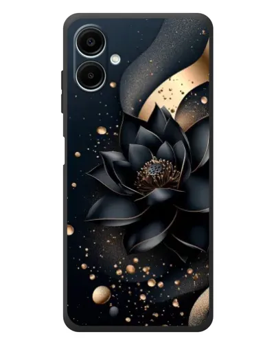 Чехол для Samsung Galaxy A08 с картинкой «Черный лотос»