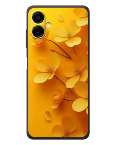 Чехол для Samsung Galaxy A08 с картинкой «Золотые лепестки»
