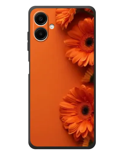 Чехол для Samsung Galaxy A08 с картинкой «Оранжевые герберы»