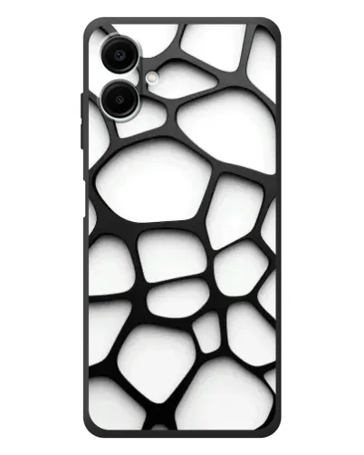 Чехол для Samsung Galaxy A08 с картинкой «Белая объемная сетка»